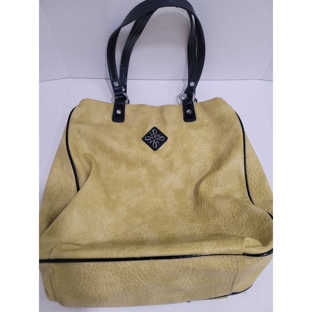 SIMPLY VERA WANG Large Side Pleated Yellow/Tan HOBO Handbag/Purse